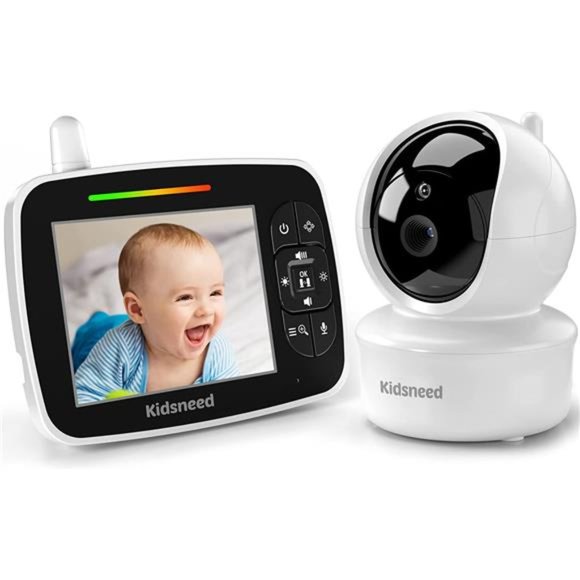 Baby Monitor with Camera and Audio - 3.5 Inch Video Baby Monitor, Remote Control